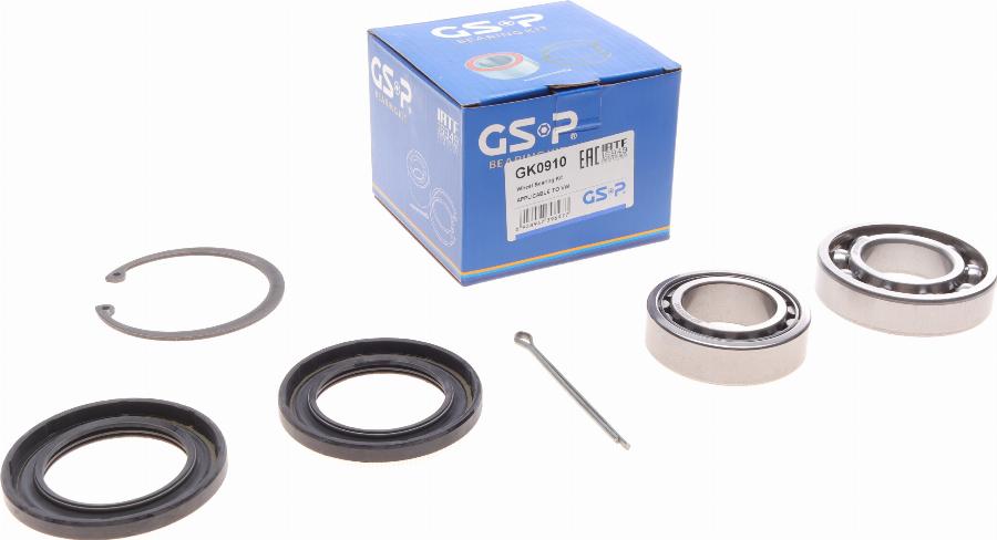 GSP GK0910 - Wheel hub, bearing Kit autospares.lv