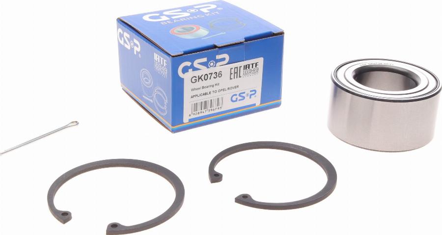 GSP GK0736 - Wheel hub, bearing Kit autospares.lv