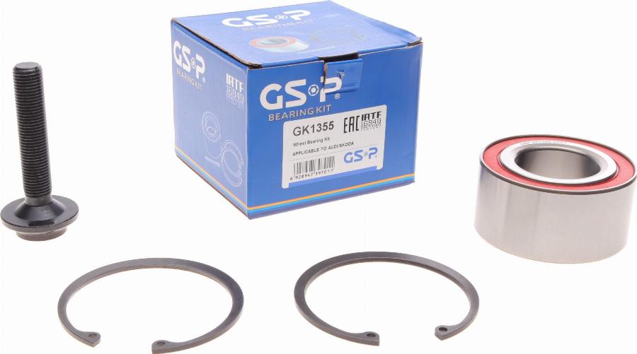 GSP GK1355 - Wheel hub, bearing Kit autospares.lv