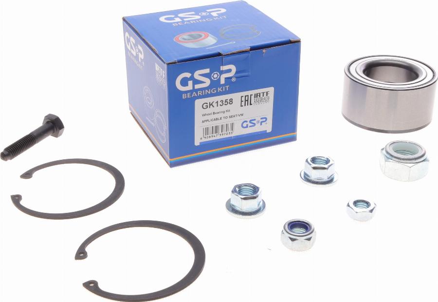 GSP GK1358 - Wheel hub, bearing Kit autospares.lv