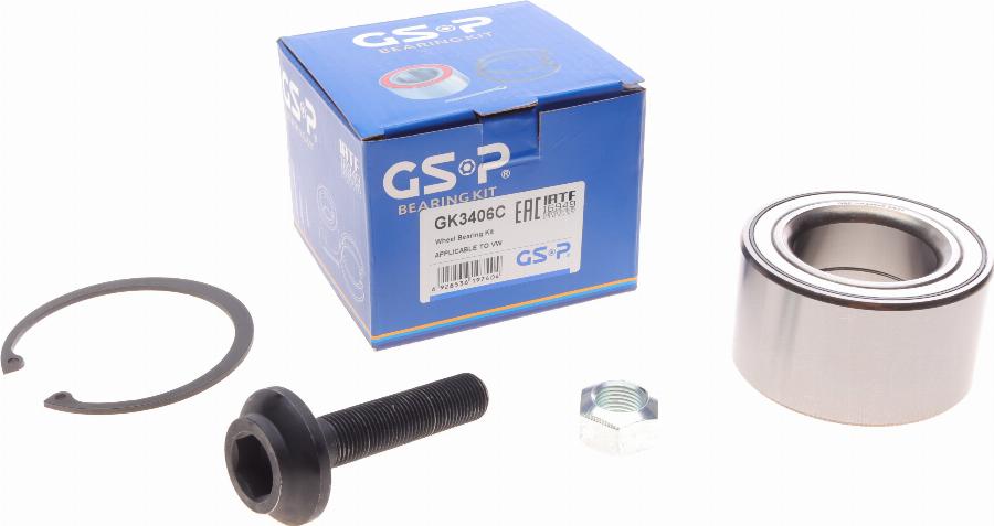 GSP GK3406C - Wheel hub, bearing Kit autospares.lv