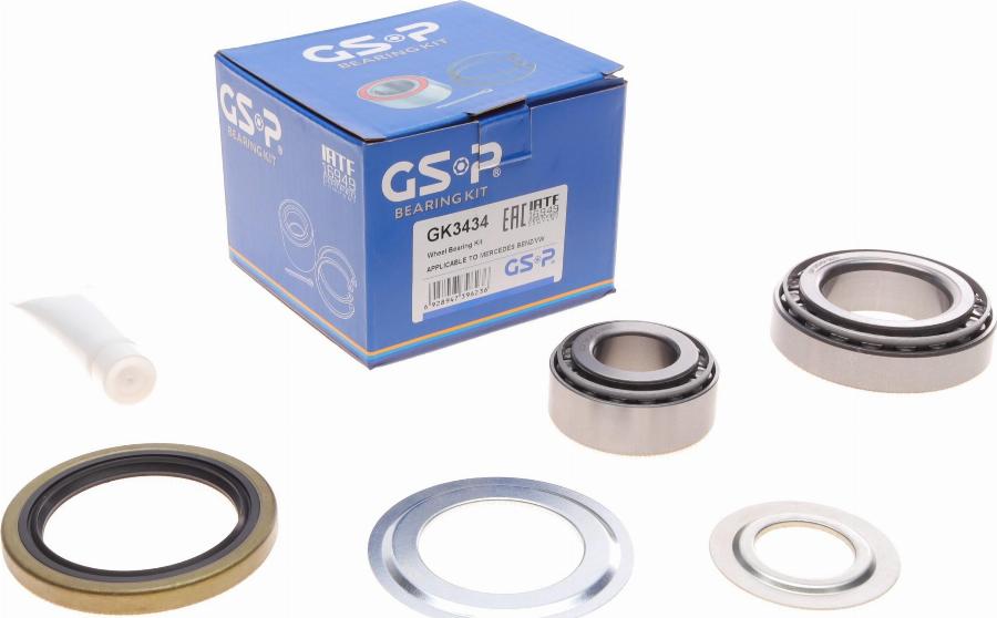 GSP GK3434 - Wheel hub, bearing Kit autospares.lv