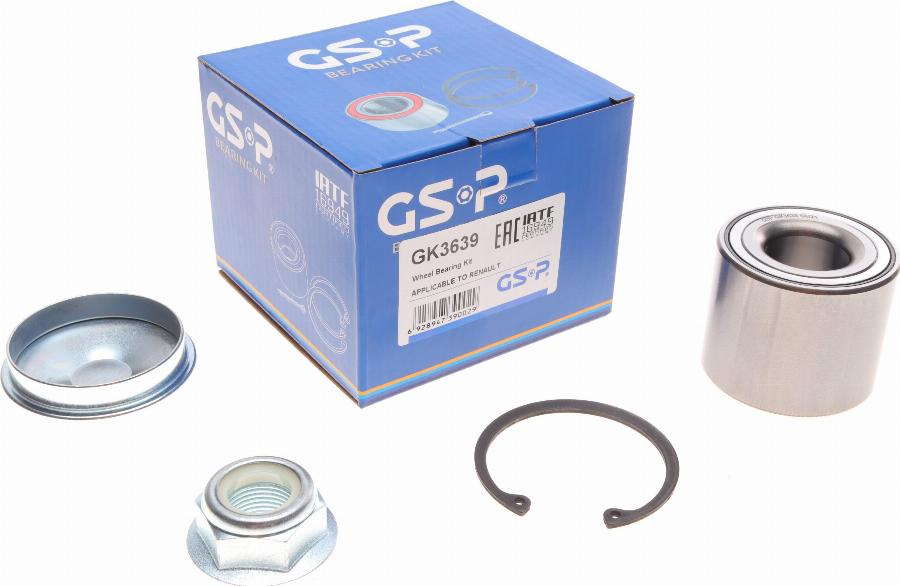 GSP GK3639 - Wheel hub, bearing Kit autospares.lv