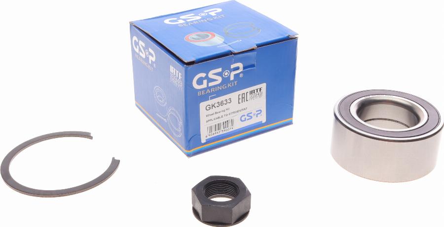 GSP GK3633 - Wheel hub, bearing Kit autospares.lv