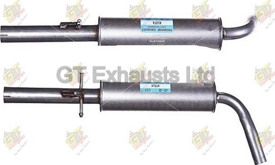 GT Exhausts GAU274 - Middle Silencer autospares.lv