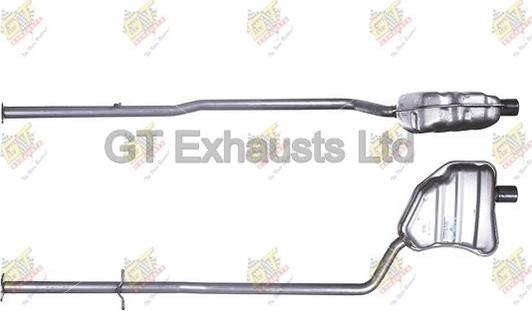 GT Exhausts GBM355 - End Silencer autospares.lv