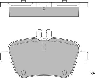 Hagen GP1957 - Brake Pad Set, disc brake autospares.lv