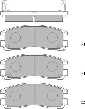 Hagen GP1046-R - Brake Pad Set, disc brake autospares.lv