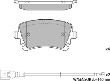 Hagen GP1818 - Brake Pad Set, disc brake autospares.lv