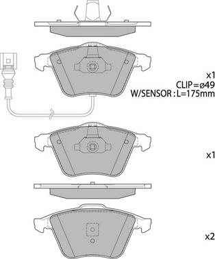 Hagen GP2446 - Brake Pad Set, disc brake autospares.lv