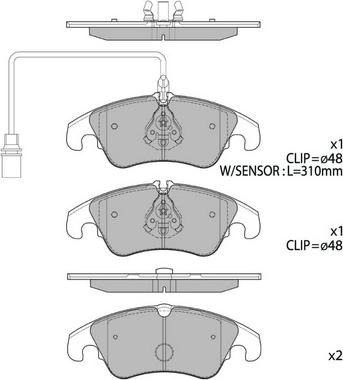 Hagen GP2145 - Brake Pad Set, disc brake autospares.lv