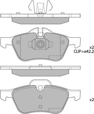 Hagen GP2243 - Brake Pad Set, disc brake autospares.lv