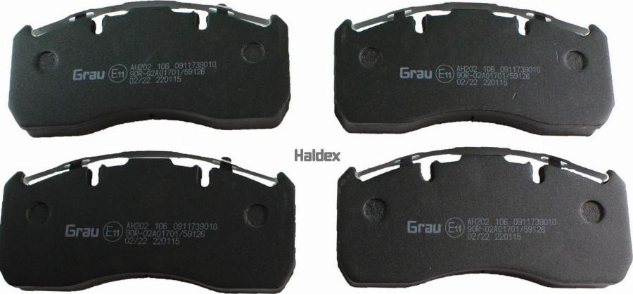 Haldex 1911739010 - Brake Pad Set, disc brake autospares.lv