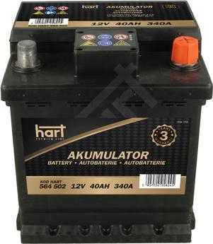 Hart 564 502 - Starter Battery autospares.lv