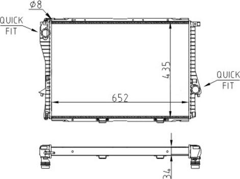 Hart 643 016 - Radiator, engine cooling autospares.lv