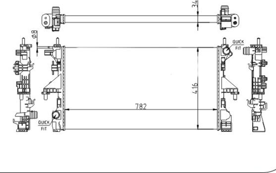 Hart 642 967 - Radiator, engine cooling autospares.lv