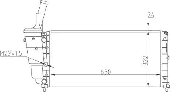 Hart 604 156 - Radiator, engine cooling autospares.lv