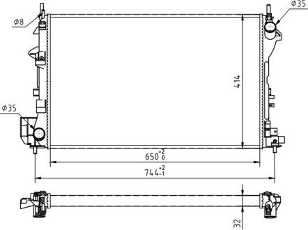 Hart 605 990 - Radiator, engine cooling autospares.lv