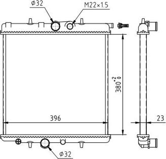 Hart 605 912 - Radiator, engine cooling autospares.lv