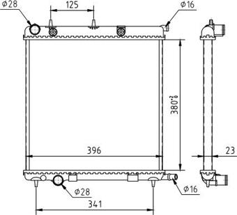 Hart 605 985 - Radiator, engine cooling autospares.lv