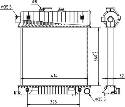 Hart 605 987 - Radiator, engine cooling autospares.lv