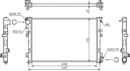 Hart 605 935 - Radiator, engine cooling autospares.lv