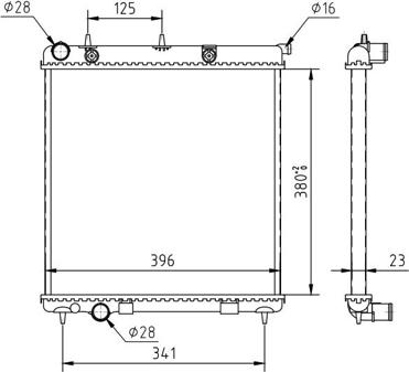 Hart 605 933 - Radiator, engine cooling autospares.lv