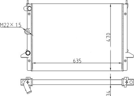 Hart 605 920 - Radiator, engine cooling autospares.lv