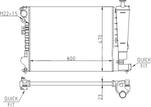 Hart 605 977 - Radiator, engine cooling autospares.lv