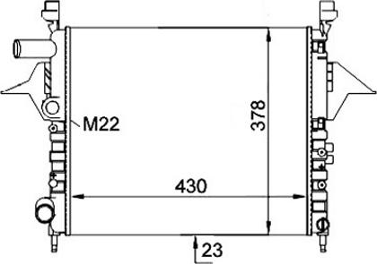 Hart 605 595 - Radiator, engine cooling autospares.lv