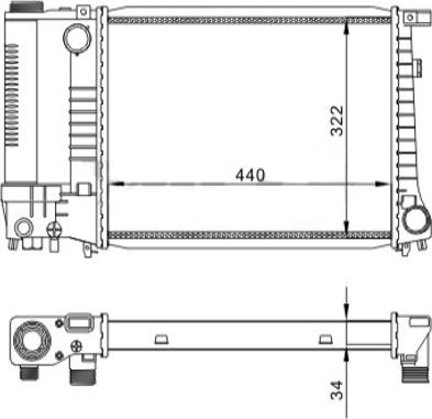 Hart 605 565 - Radiator, engine cooling autospares.lv