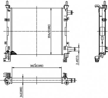 Hart 605 568 - Radiator, engine cooling autospares.lv