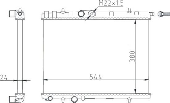 Hart 605 663 - Radiator, engine cooling autospares.lv