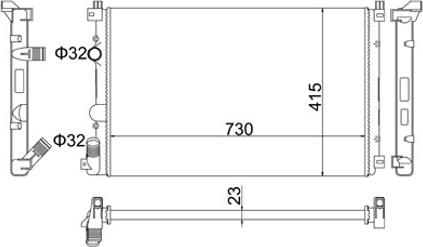 Hart 605 896 - Radiator, engine cooling autospares.lv