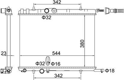 Hart 606 978 - Radiator, engine cooling autospares.lv