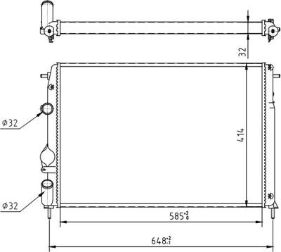 Hart 606 443 - Radiator, engine cooling autospares.lv