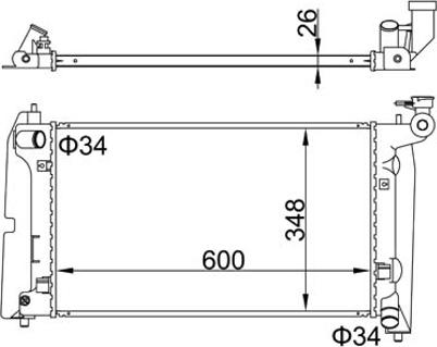 Hart 606 451 - Radiator, engine cooling autospares.lv