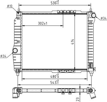 Hart 606 412 - Radiator, engine cooling autospares.lv