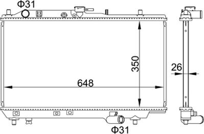 Hart 606 433 - Radiator, engine cooling autospares.lv