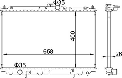 Hart 606 429 - Radiator, engine cooling autospares.lv