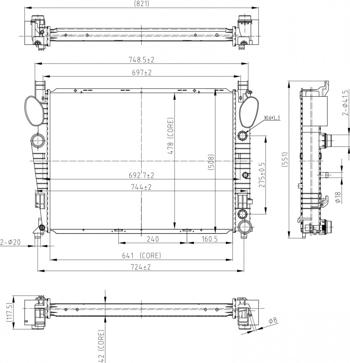 Hart 606 474 - Radiator, engine cooling autospares.lv