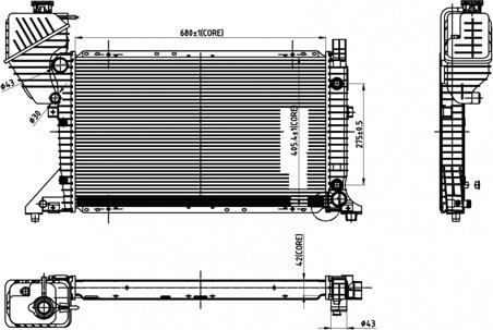 Hart 606 529 - Radiator, engine cooling autospares.lv