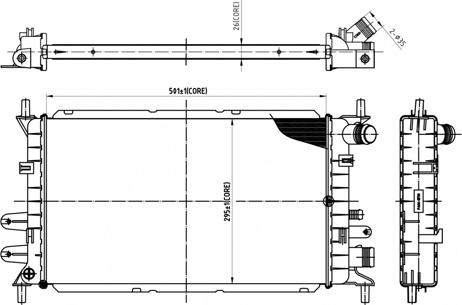 Hart 606 525 - Radiator, engine cooling autospares.lv