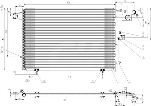 Hart 606 001 - Condenser, air conditioning autospares.lv