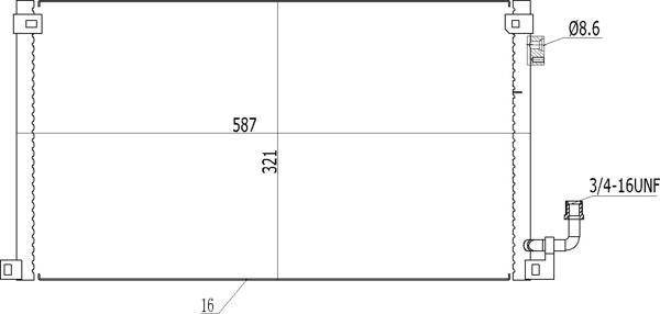 Hart 606 081 - Condenser, air conditioning autospares.lv