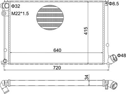 Hart 600 944 - Radiator, engine cooling autospares.lv