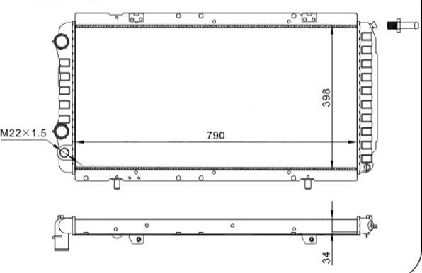 Hart 600 919 - Radiator, engine cooling autospares.lv