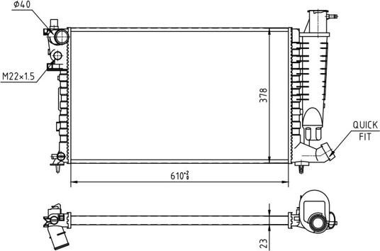 Hart 600 489 - Radiator, engine cooling autospares.lv