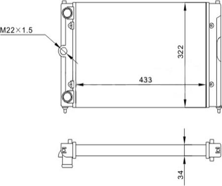 Hart 600 508 - Radiator, engine cooling autospares.lv