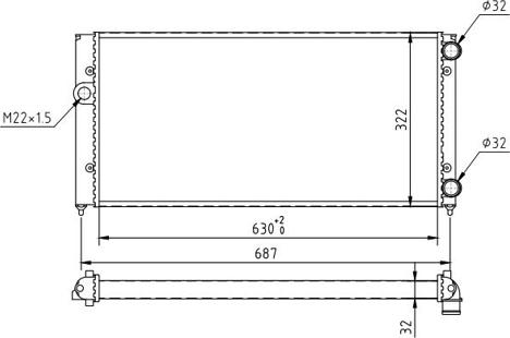 Hart 600 519 - Radiator, engine cooling autospares.lv